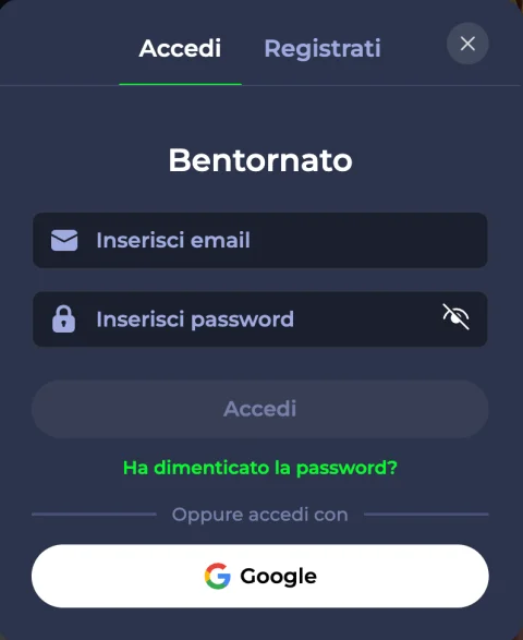 Schermata accesso Friday Roll